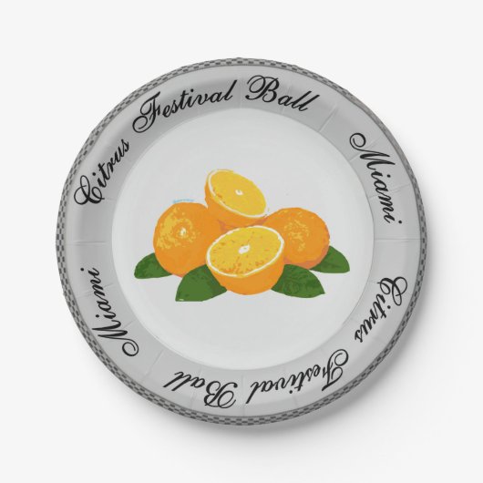 Citrus Festival Plate Golden Girls Pappteller (Vorderseite)