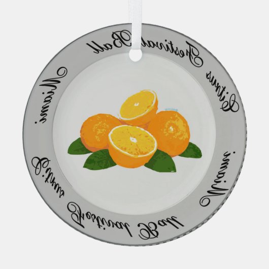 Citrus Festival Plate Ornament (Rückseite)