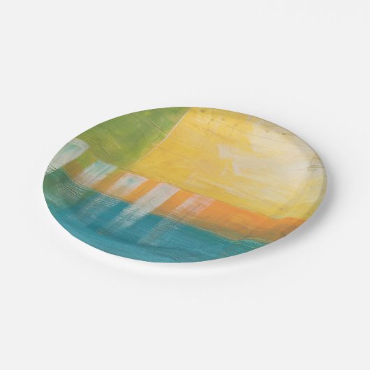 Citrus Fields I Pappteller (Schrägansicht)