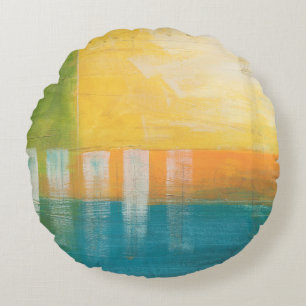 Citrus Fields I Rundes Kissen