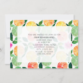 Citrus Floral All purpose Generic Party Einladung