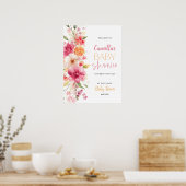 Citrus Floral Baby Dusche Begrüßungszeichen Plakat (Küche)
