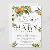 Citrus Floral Baby Shower Invitation Einladung (Vorderseite)