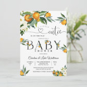 Citrus Floral Baby Shower Invitation Einladung (Stehend Vorderseite)