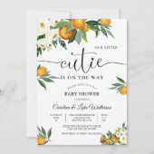 Citrus Floral Baby Shower Invitation Einladung (Vorderseite)