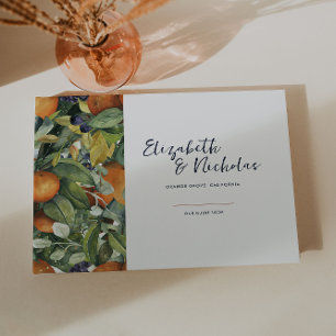 Citrus Floral Botanische Hochzeit Gästebuch
