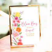 Citrus Floral Brautparty Bloom Bar Poster