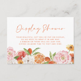 Citrus Floral Brautparty Display Dusche Begleitkarte