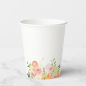 Citrus Floral Brautparty Dusche Pappbecher (Rückseite)