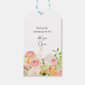 Citrus Floral Brautparty Duschfavoriten Geschenkanhänger (Vorderseite)