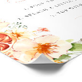 Citrus Floral Brautparty Mimosa Bar Sign Poster (Ecke)