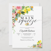 Citrus Floral Bridal Shower Invitation Einladung (Vorderseite)