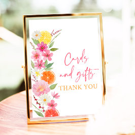 Citrus Floral Cards & Gifts Brautparty Poster