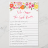 Citrus Floral, der das beste Spiel der Braut kennt (Vorderseite)