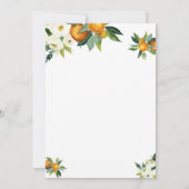 Citrus Floral First Birthday Invitation Einladung (Rückseite)
