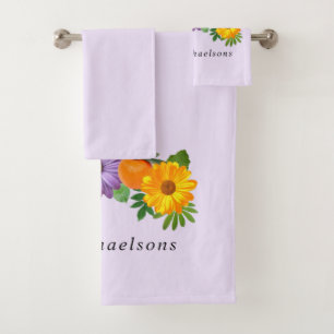 Citrus Floral Garden Badhandtuch Set