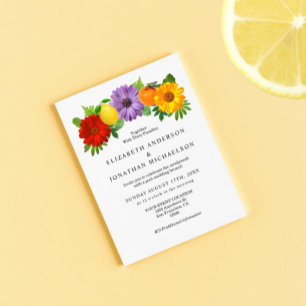 Citrus Floral Garden Post Wedding Begleitkarte