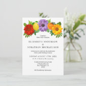 Citrus Floral Garden Post Wedding Einladung (Stehend Vorderseite)