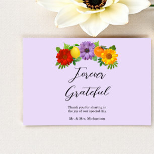 Citrus Floral Garden Wedding Dankeskarte
