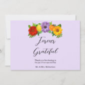 Citrus Floral Garden Wedding Dankeskarte (Vorderseite)