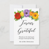 Citrus Floral Garden Wedding Dankeskarte (Vorderseite)