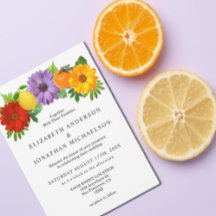 Citrus Floral Garden Wedding