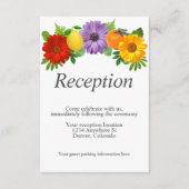 Citrus Floral Garden Wedding Empfang Begleitkarte (Vorderseite)