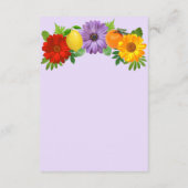 Citrus Floral Garden Wedding Empfang Begleitkarte (Rückseite)