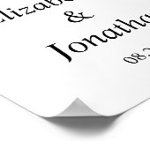 Citrus Floral Garden Wedding Poster (Ecke)