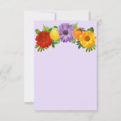 Citrus Floral Garden Wedding RSVP Karte (Rückseite)