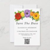 Citrus Floral Garden Wedding Save The Date (Vorderseite)
