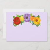 Citrus Floral Garden Wedding Save The Date (Rückseite)