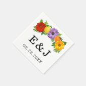 Citrus Floral Garden Wedding Serviette (Ecke)
