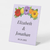 Citrus Floral Garden Wedding Sockelschild (Vorderseite)