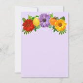 Citrus Floral Garden Wedding Welcome Party Einladung (Rückseite)