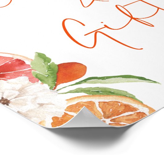 Citrus Floral herunterladbare Karten und Geschenke Poster (Ecke)