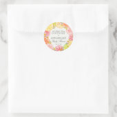 Citrus Floral Kleine Süsse Kinderdusche Favoriten Runder Aufkleber (Tasche)