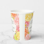 Citrus Floral Kleine Süsse Kinderdusche Pappbecher (Rechts)