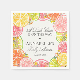 Citrus Floral Kleine Süsse Kinderdusche Tisch Serviette