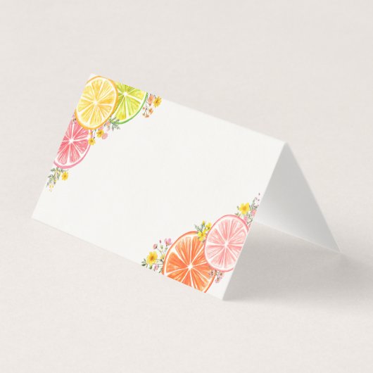 Citrus Floral Kleine Süsse Platzkarte Tische Dekor (Vorderseite)