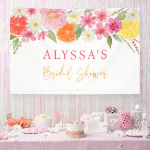 Citrus Floral Lemon Orange Brautdusche Banner