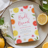 Citrus Floral Lemon Orange Brautparty Brunch Einladung