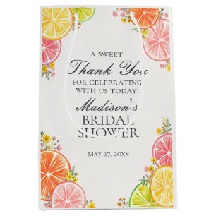Citrus Floral Main Squeeze Brautparty Favoriten Mittlere Geschenktüte