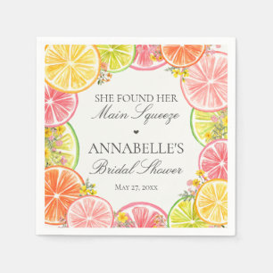 Citrus Floral Main Squeeze Brautparty Table Serviette