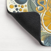 Citrus Floral Muster Vibrannte Botanischer Sommer Mousepad (Ecke)