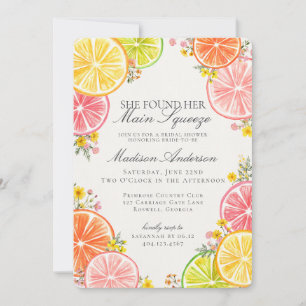 Citrus Floral Orange Brautparty Einladung