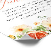 Citrus Floral Ring Brautparty Game Poster (Ecke)