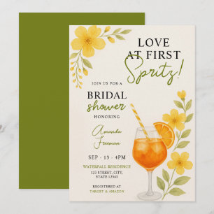 Citrus Floral Spritz Brautparty Theme Einladung