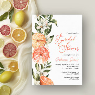 Citrus Floral Summer Brautparty Einladung