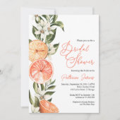 Citrus Floral Summer Brautparty Einladung (Vorderseite)